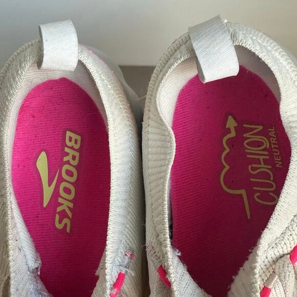 Brooks Glycerin Stealthfit 20 Pink/White Women Running Sneakers - SZ 9.5 - Picture 6 of 14
